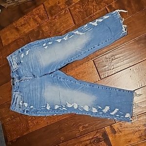 Judy Blue Sz 18W High Waist Destroyed Sideseam Crop Jeans NWOT
